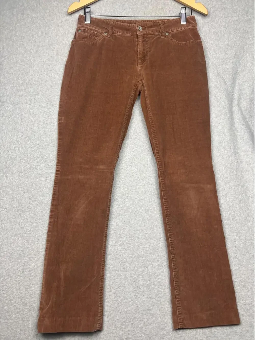 J Jill Corduroy Slim Leg Pants Women's Petites Size 2 Casual Rust Brown Simple